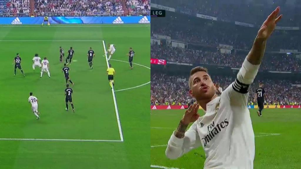 Pin Benzema et Ramos ont plié le match. Captures/Movistar